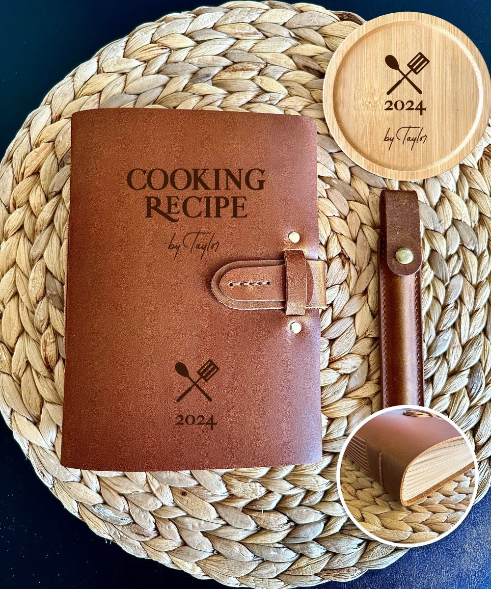 Deluxe Personalised Family Recipe Keeper for Anniversary - Mom's Cooking Gift