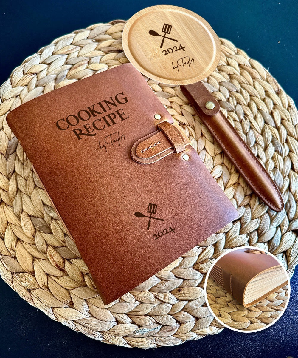 Deluxe Personalised Family Recipe Keeper for Anniversary - Mom's Cooking Gift
