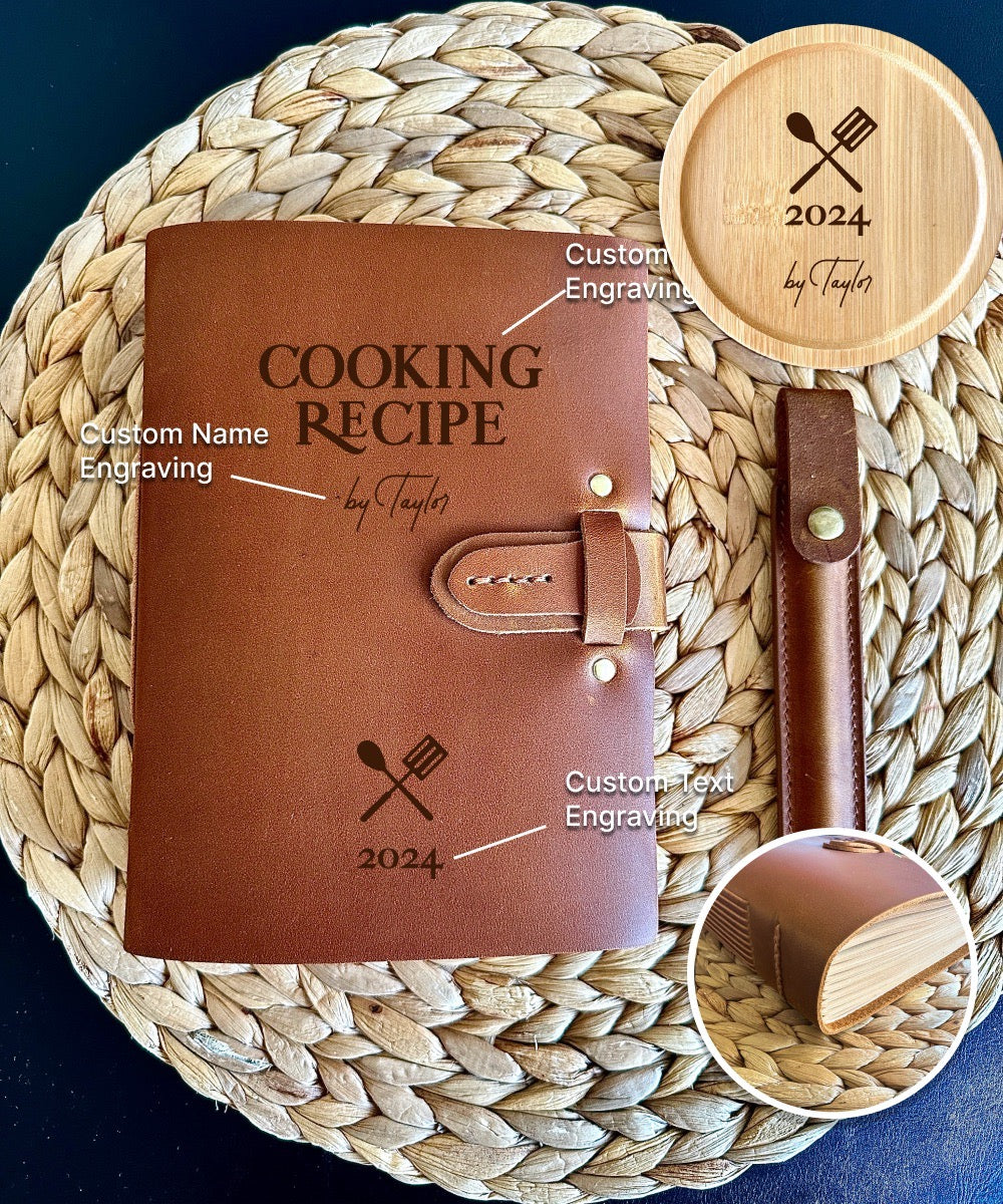 Deluxe Personalised Family Recipe Keeper for Anniversary - Mom's Cooking Gift