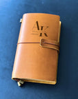 Romantic refillable leather notebook for wedding vows and love stories