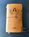 Personalised crazy horse leather teacher gift with strap closure