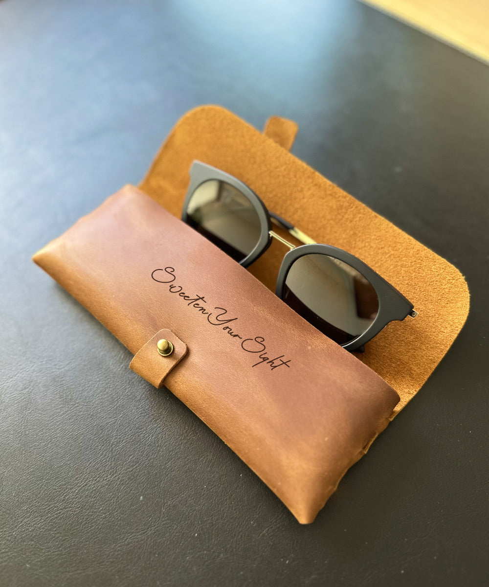 Leather Eyeglass Case For Women