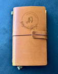 Romantic handmade leather notebook, perfect for couples