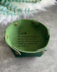 Multi-colour leather tray with Father’s Day design and personalisation options