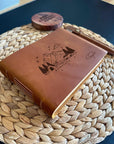 Thoughtful Christmas gift for your friends, wife, family: a personalised notebook for her him creative and travel adventures.