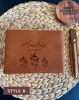 Personalised Leather Sketchbook with Floral Design – 400 Pages for Artists, Writers & Professionals
