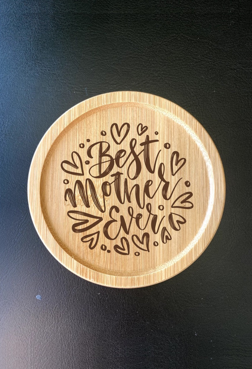 Engraved Love & Gratitude Mom Coasters, Mother's Day Gift