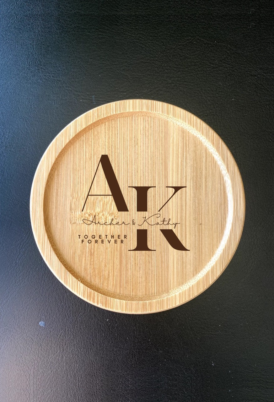 Engraved Wedding Wooden Coasters