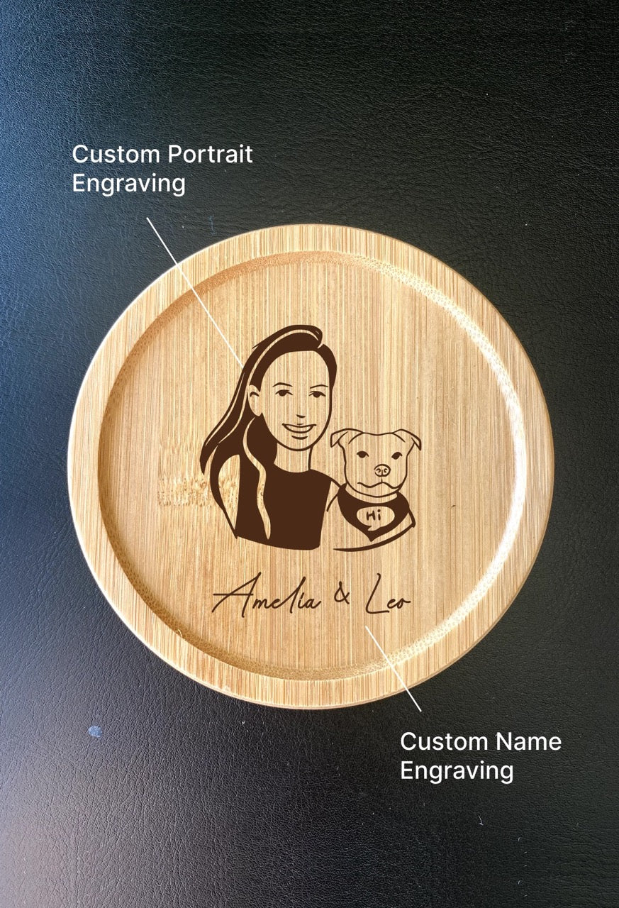 Pet and owner custom coaster, meaningful birthday gift for pet lovers