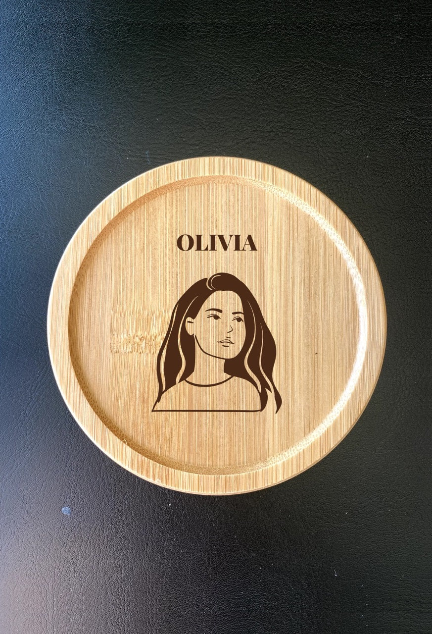 Unique Custom Portrait Coaster: A Special Gift for Her