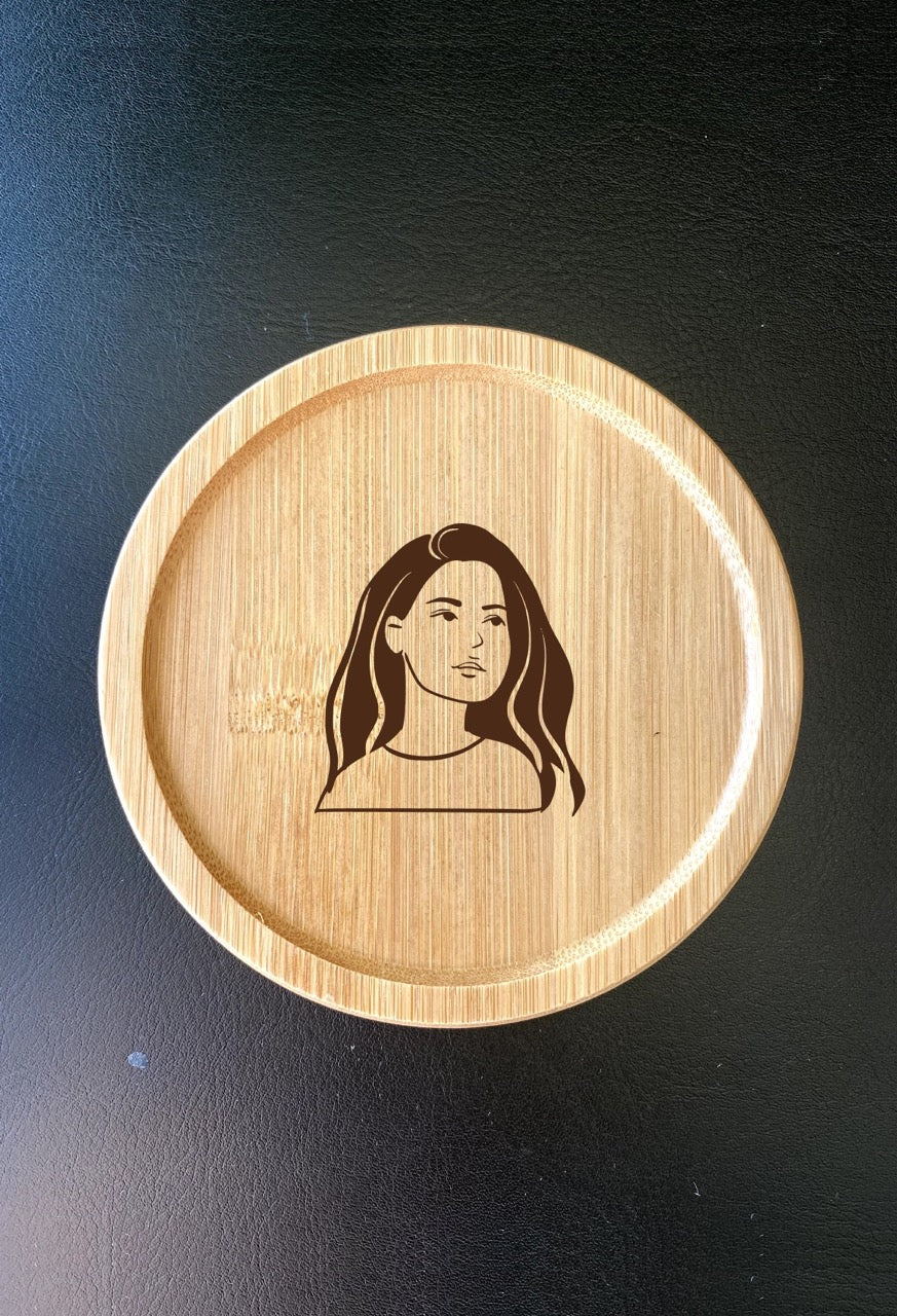 Unique Custom Portrait Coaster: A Special Gift for Her