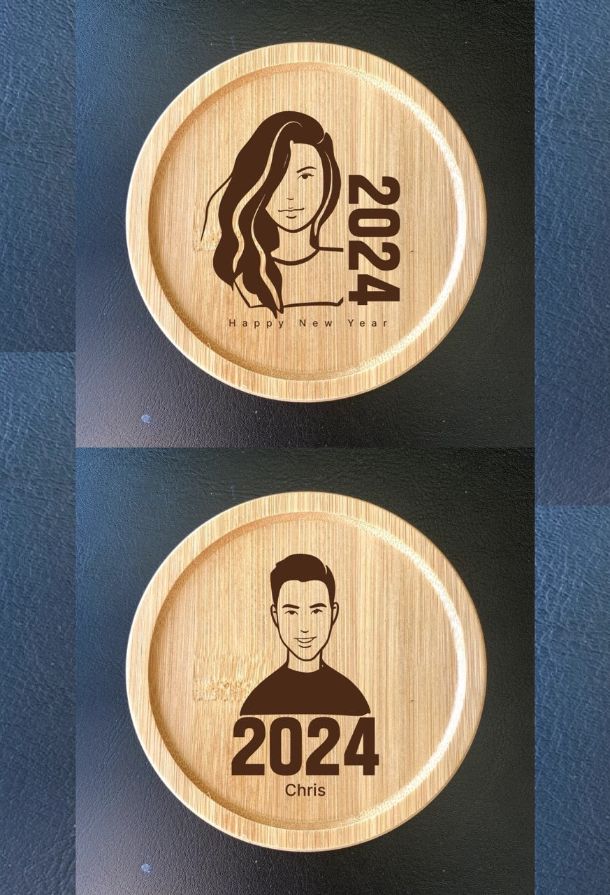 Engraved 2024 Wooden Coasters