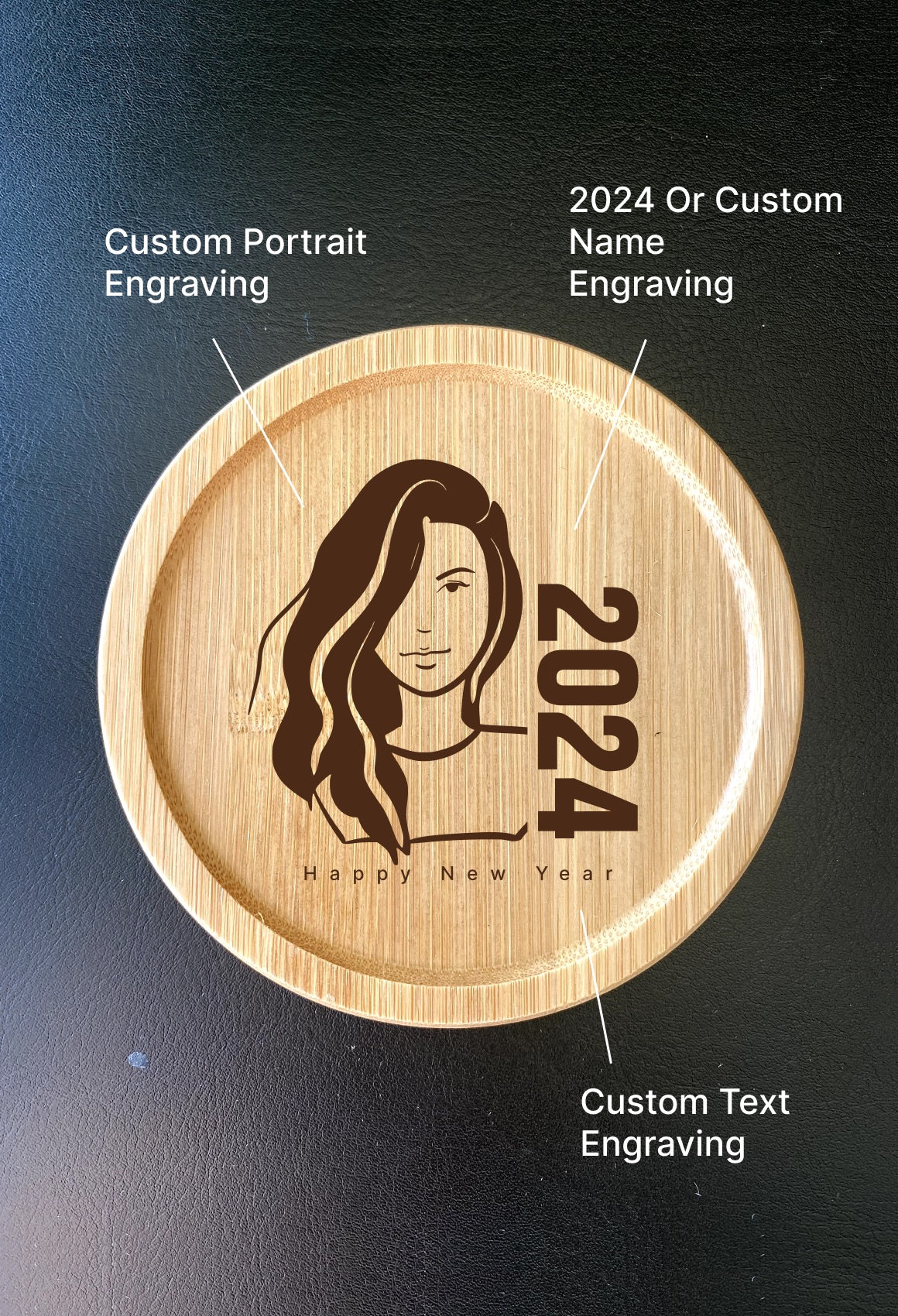 Engraved 2024 Wooden Coasters