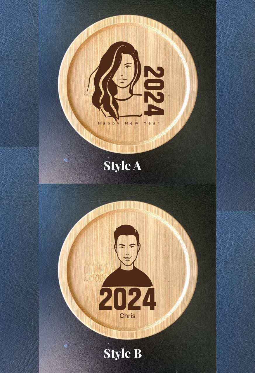 Engraved 2024 Wooden Coasters