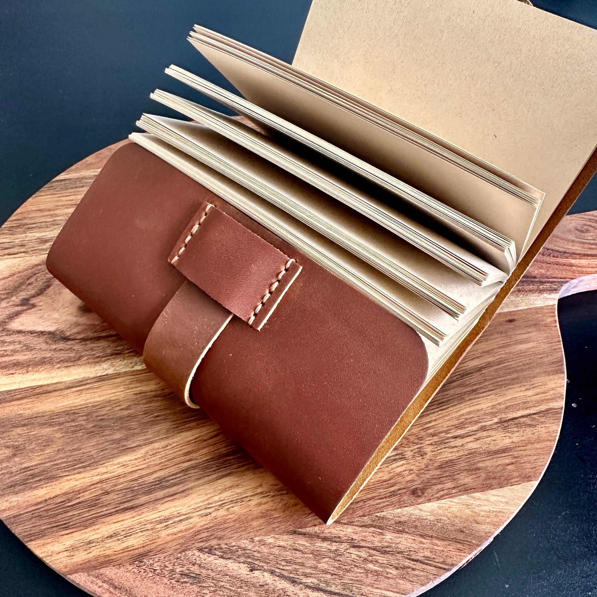 Elegant Personalised Daily Journal and Wooden Coaster Gift Set