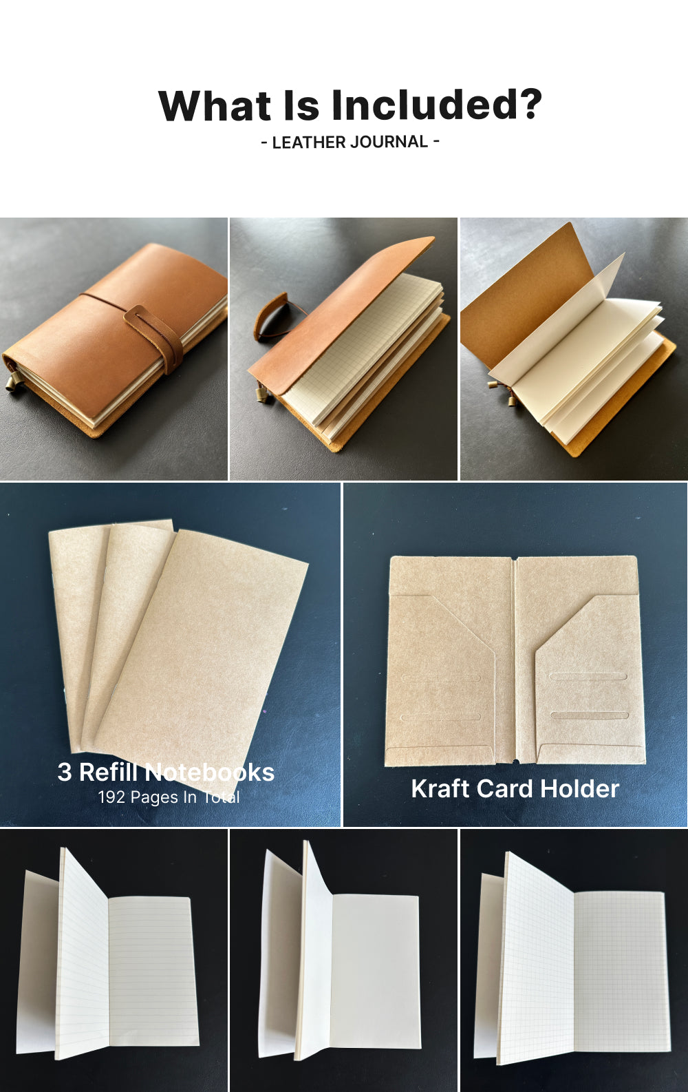 Handcrafted Custom Leather Journal with Personalised Portrait