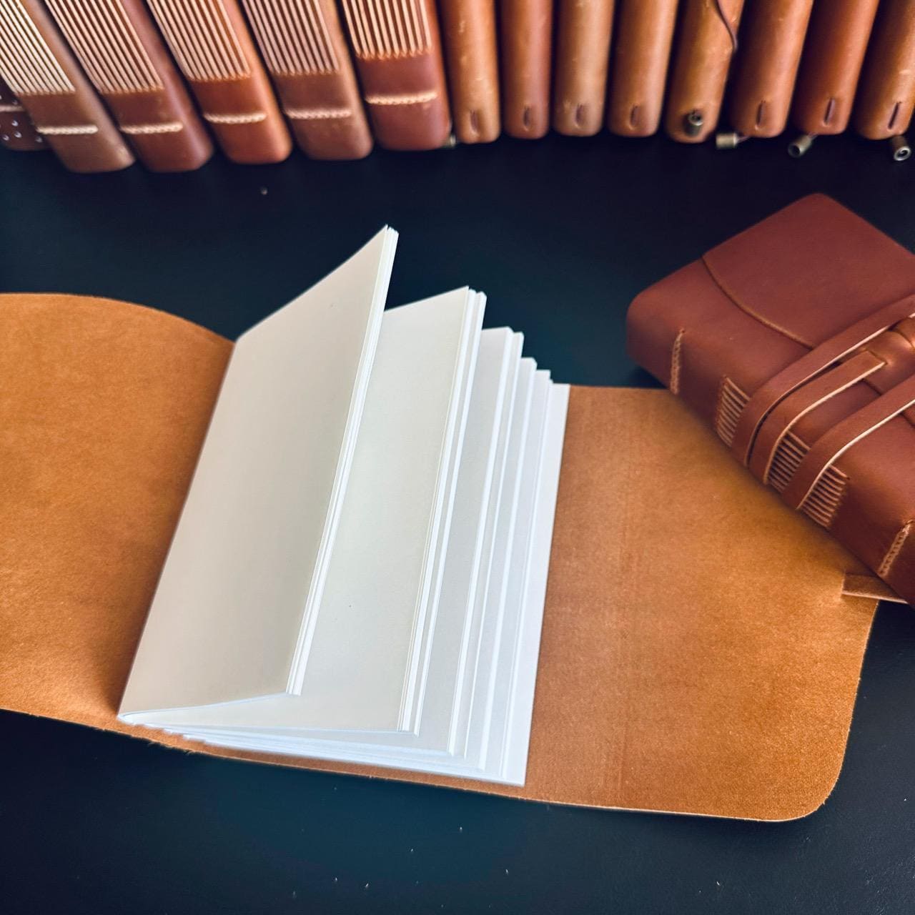 Custom leather diary for daily writing, teacher gift, or memory keeping