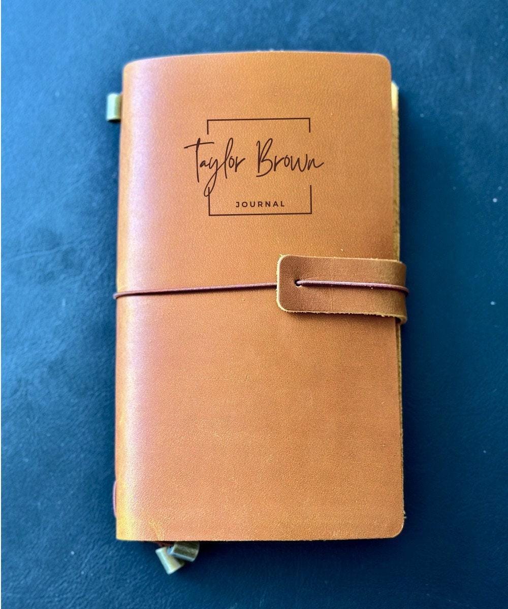 Minimalist refillable journal for daily writing and planning