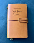 Minimalist refillable journal for daily writing and planning