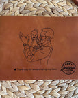 custom father’s day gift engraved leather notebook
