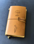 Personalised crazy horse leather notebook with Garden Journal title