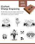 Custom gardening diary gift with strap closure and name engraving