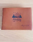 Leather Bound Journal with Personalized Cover, Adventure Travel Log, Anniversary Gift for Men Woman
