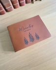 Personalised Leather Sketchbook with Floral Design – 400 Pages for Artists, Writers & Professionals