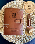 "Timeless Memoirs: Anniversary Edition" Leather Notebook - A Celebration of Love