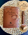 Handcrafted Thick Leather Recipe Notebook - Durable Culinary Journal