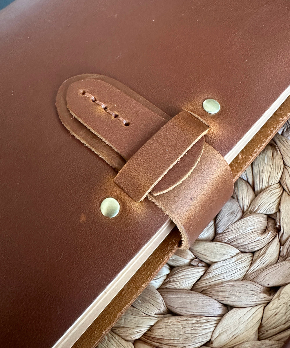 Custom Leather Thick Cookbook for Food Lovers