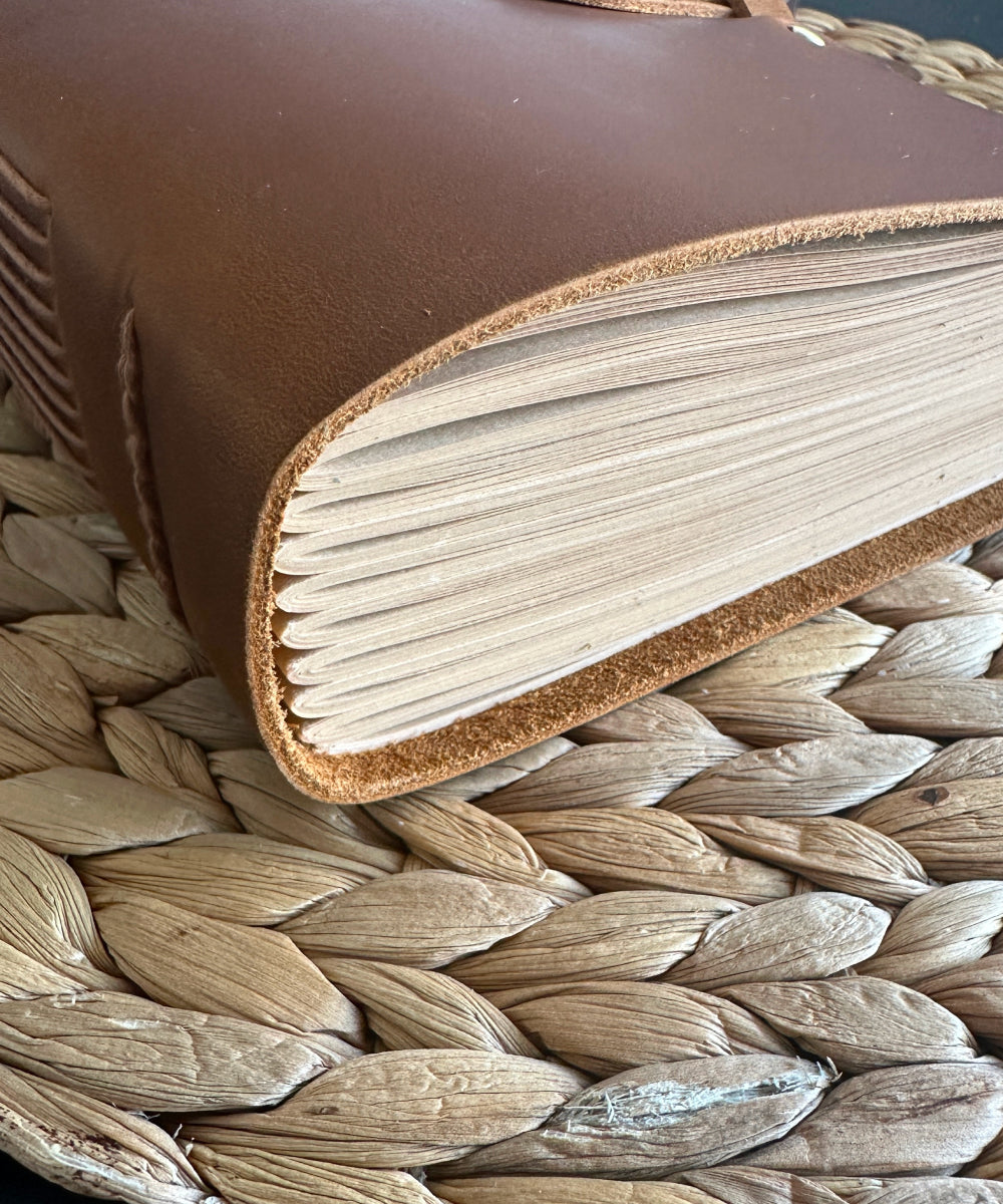 Custom Leather Thick Cookbook for Food Lovers