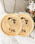 Personalised Wedding Wooden Coaster for Couples