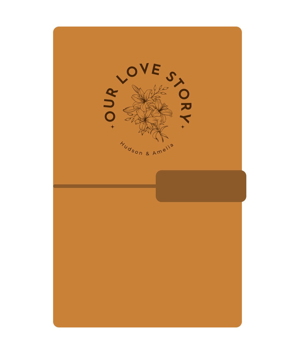 &quot;Timeless Love&quot; Leather Journal - A Personalised Anniversary Keepsake