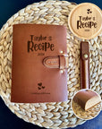 Custom Leather Thick Cookbook for Food Lovers