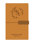 "Love Story" Personalised Leather Journal for Weddings & Couples