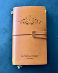 "Together We Write" Custom Leather Diary for Couples - Shared Dreams Journal