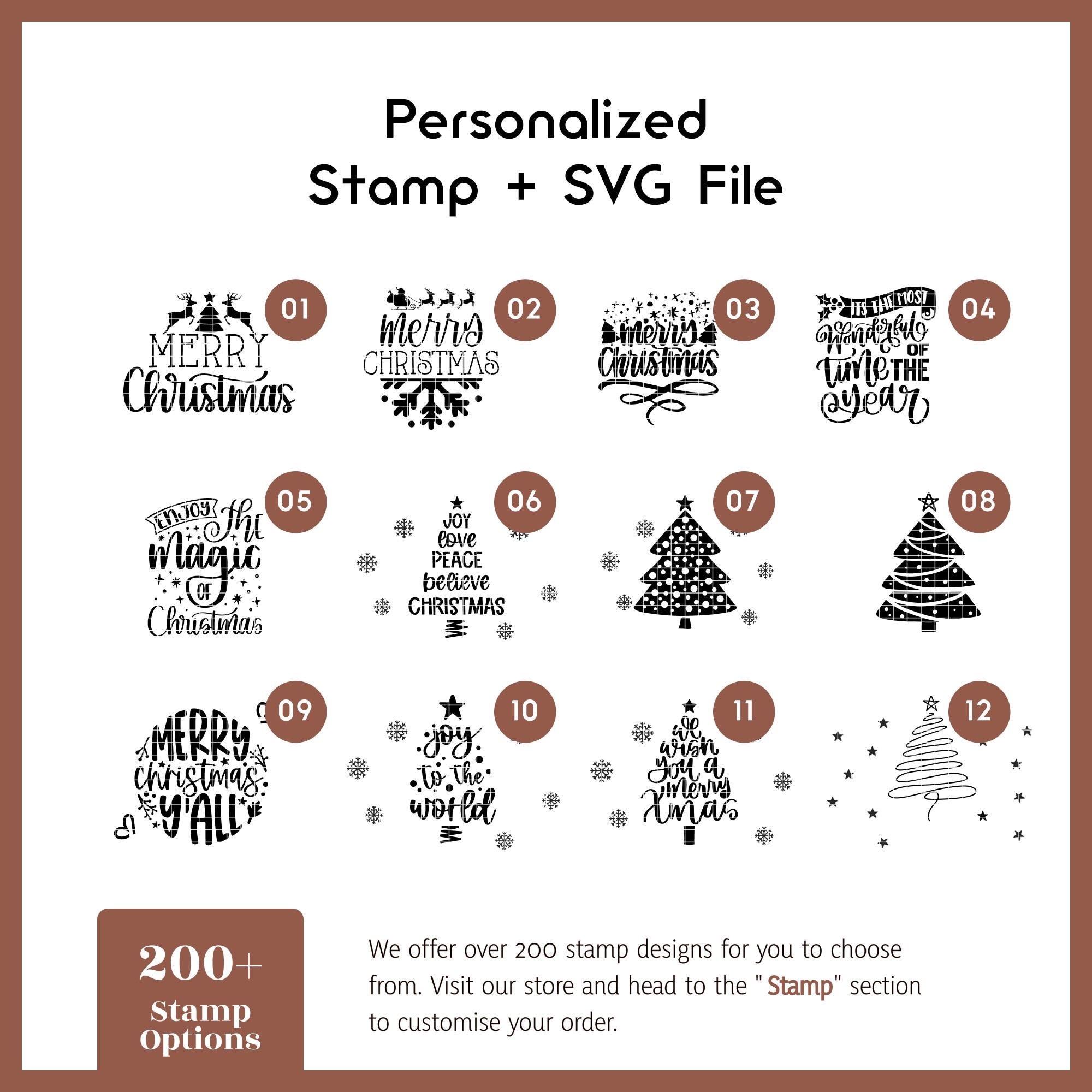 Christmas SVG stamp for engraving