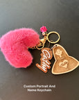 Personalised Portrait and Name Keychain