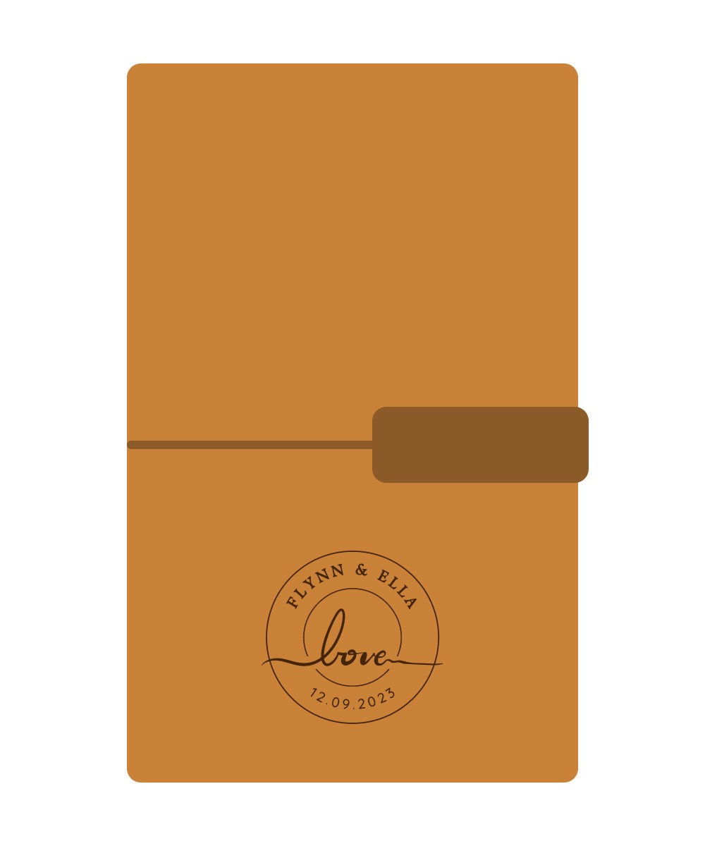 &quot;Love Chronicles&quot; Leather Diary Journal - A Journey of Affection