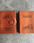 Personalised leather journal with engraved house sketch – new home gift