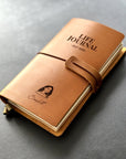 Handcrafted Custom Leather Journal with Personalised Portrait