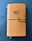 Custom engraved leather journal gift for daughter or friend