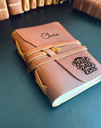 Crazy horse leather notebook with Best Grandpa Ever stamp