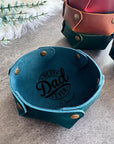 custom leather valet tray father’s day gift