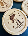 Personalised Kids' Portrait Coasters - Unique Party Favours