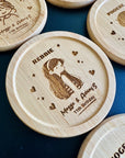 Personalised Kids' Portrait Coasters - Unique Party Favours