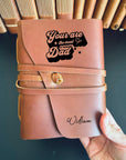 Father’s Day engraved leather diary gift for Dad or Grandpa