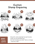 a poster with the words custom stamp engraving