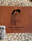 Moms Gift Personalized Leather Journals, Custom Mom's Recipe Book & Mom's Diary for Mother's Day Birthday